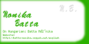 monika batta business card